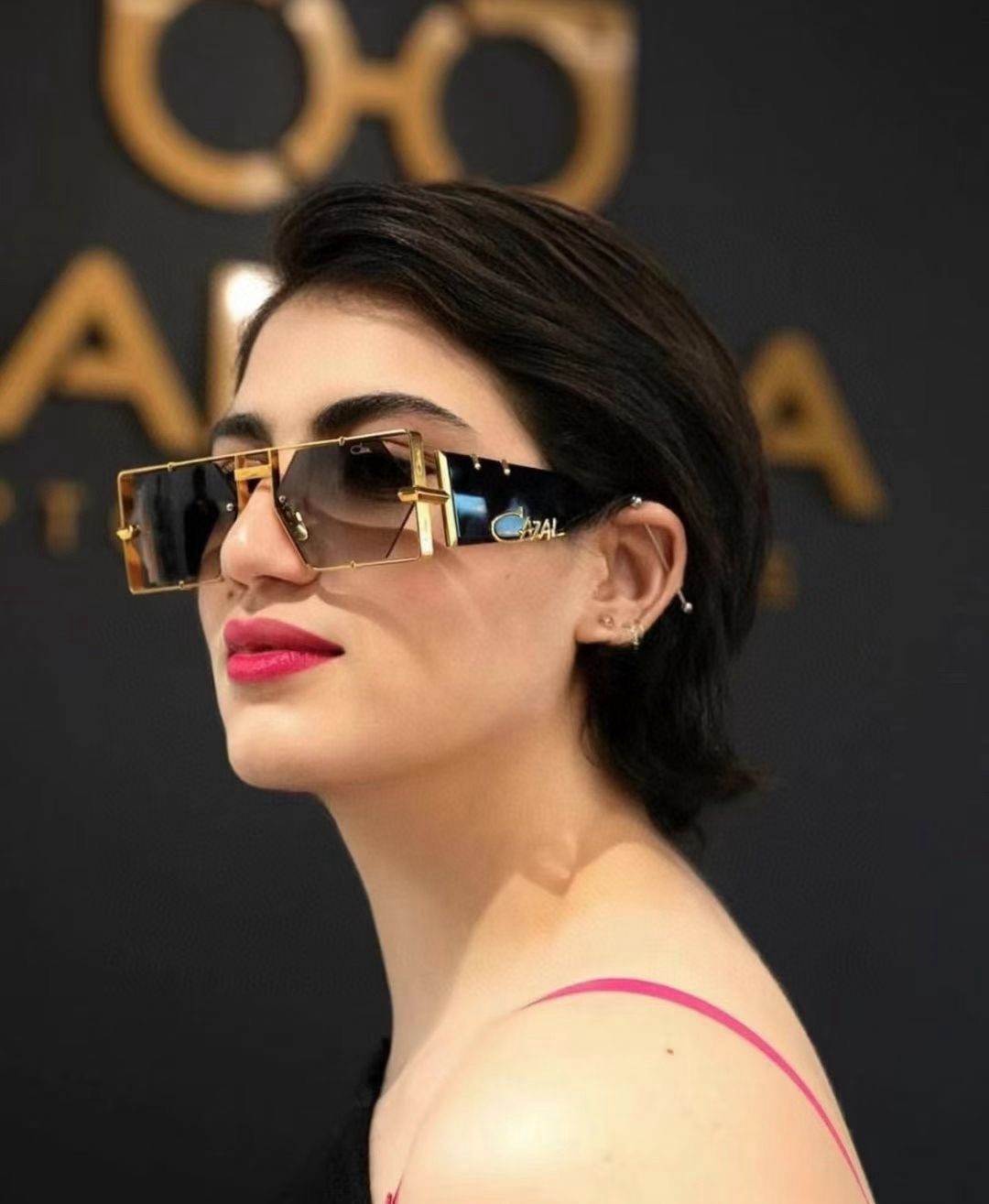 Catal Gold Square Sunglasses