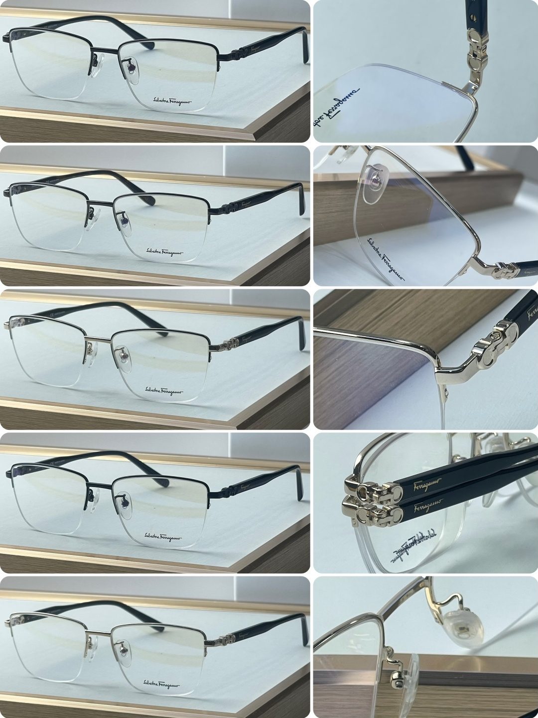 Salvatore Ferragamo Men's Rectangular Eyeglasses