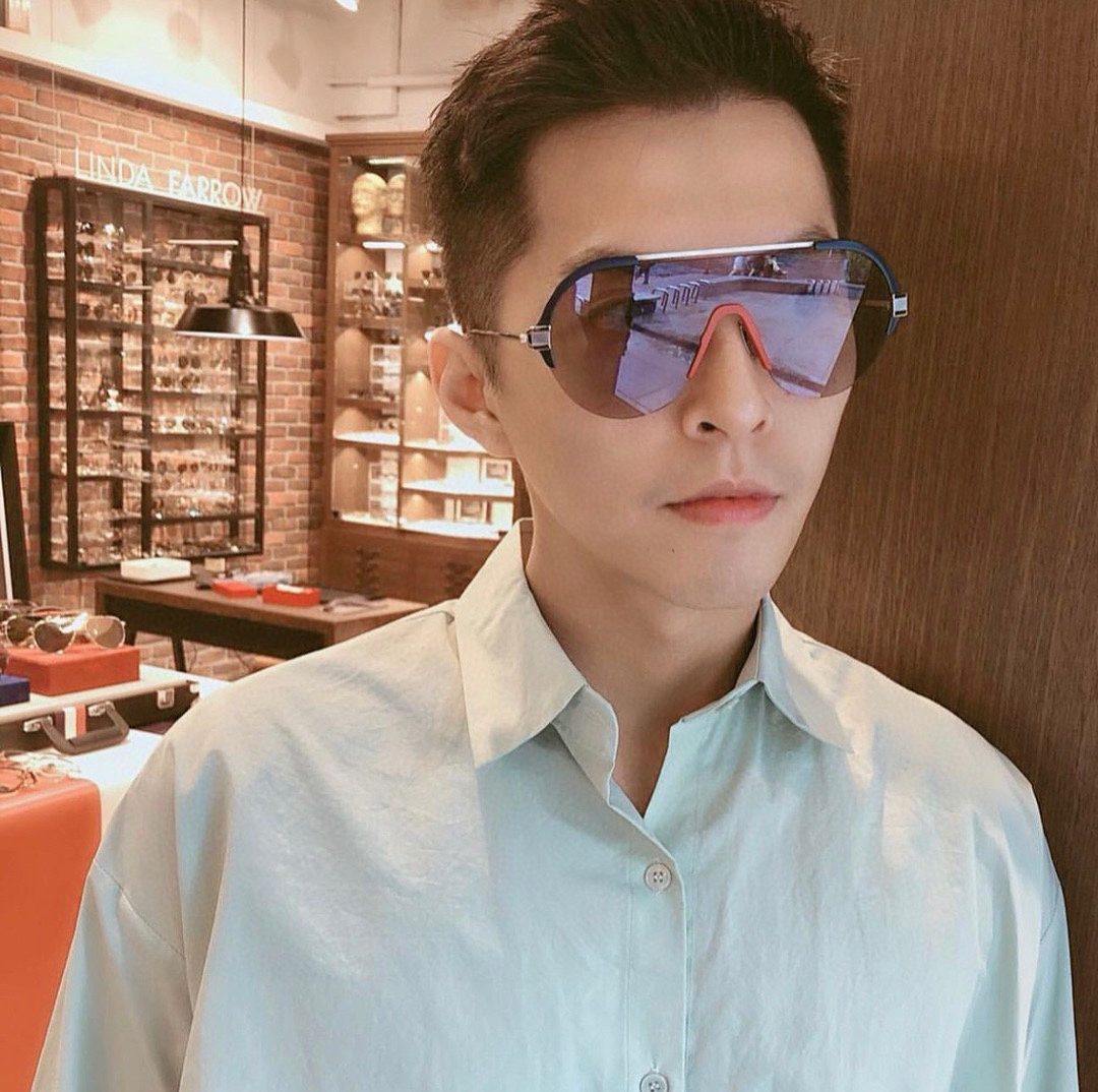 Designer Oversized Shield Sunglasses