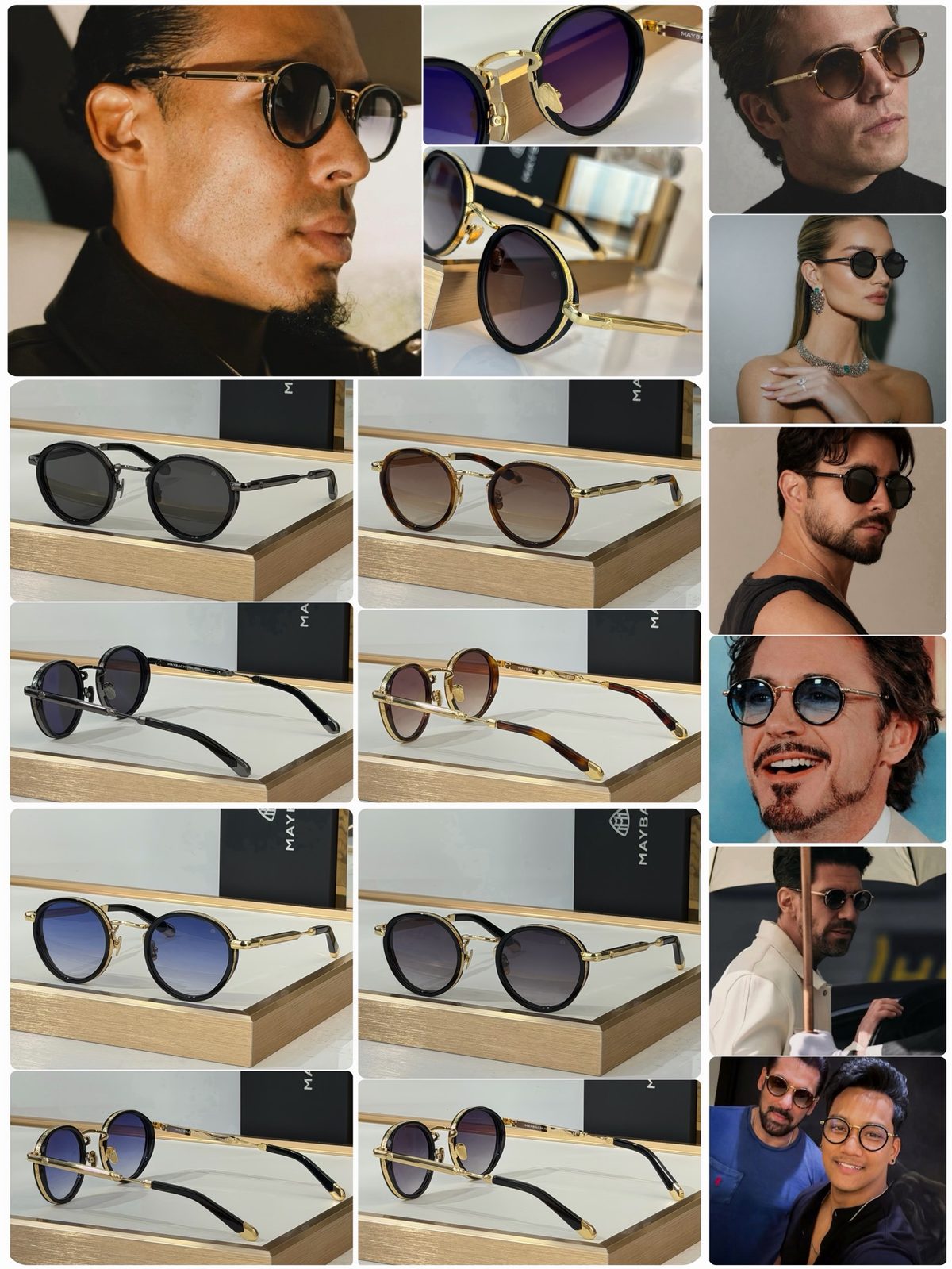 Round Frame Gradient Lens Sunglasses
