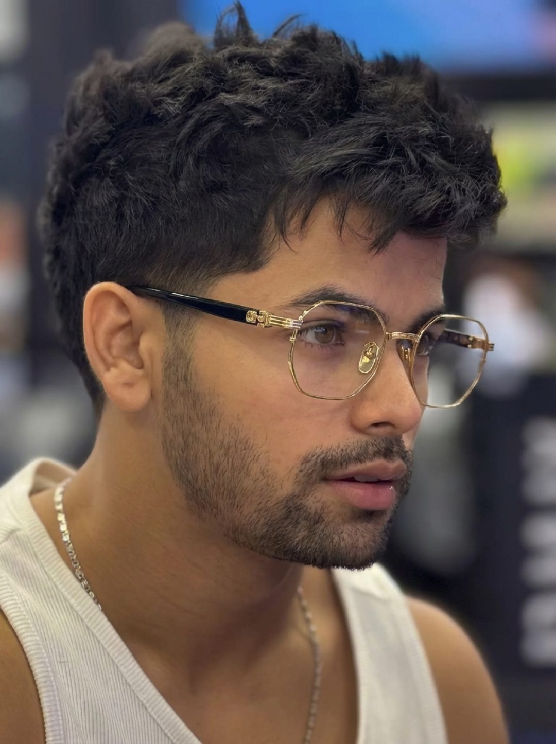 Saint Laurent Gold Metal Optical Glasses