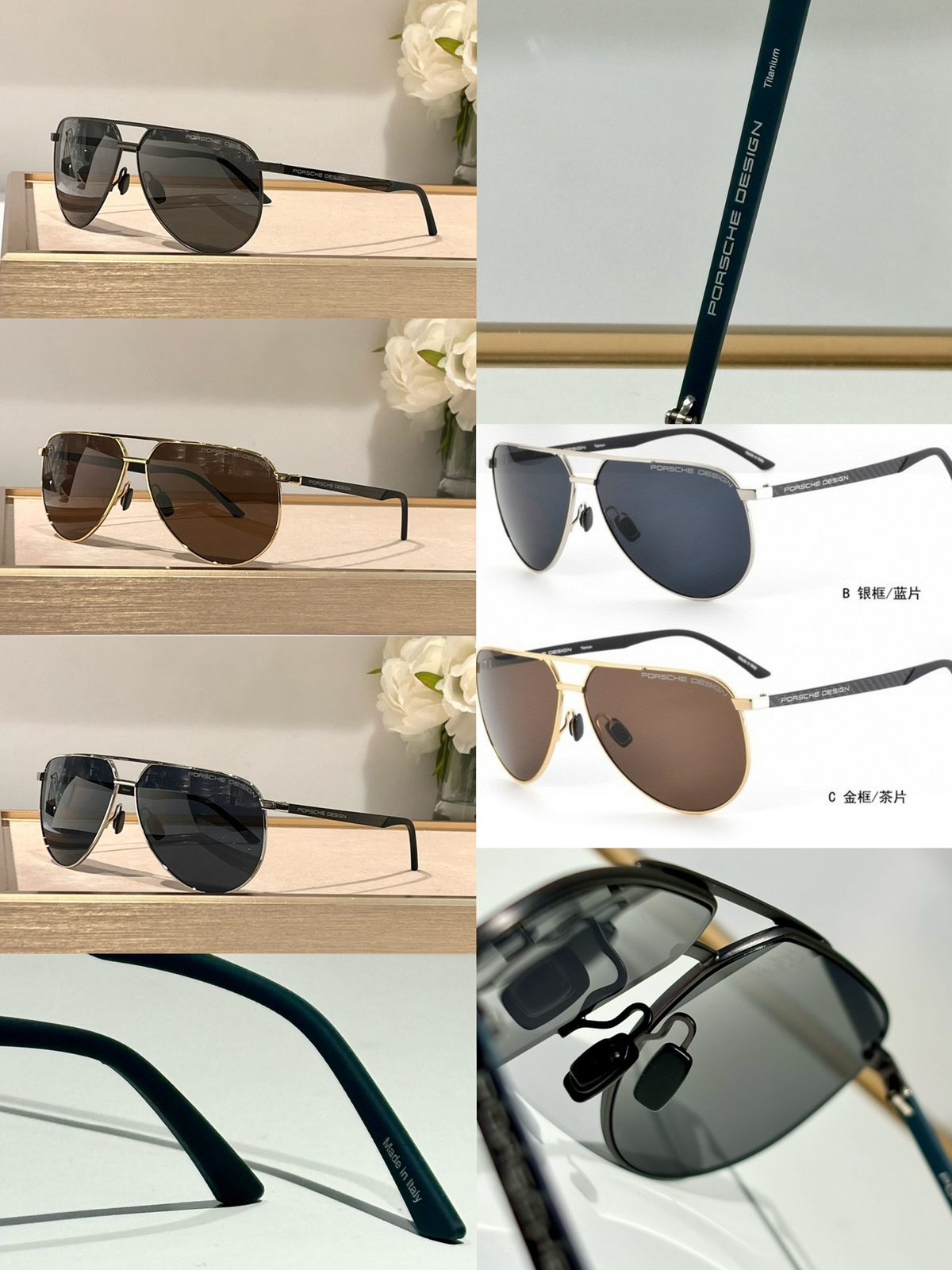 Porsche Design Aviator Sunglasses