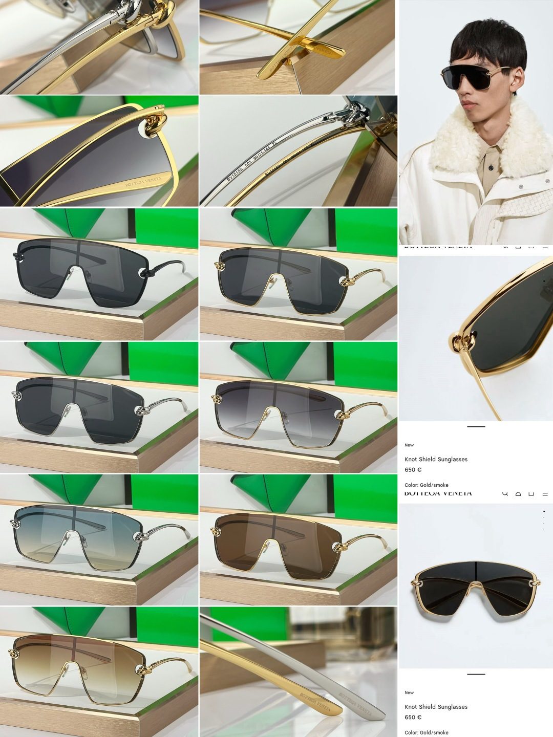 Bottega Veneta Knot Shield Sunglasses