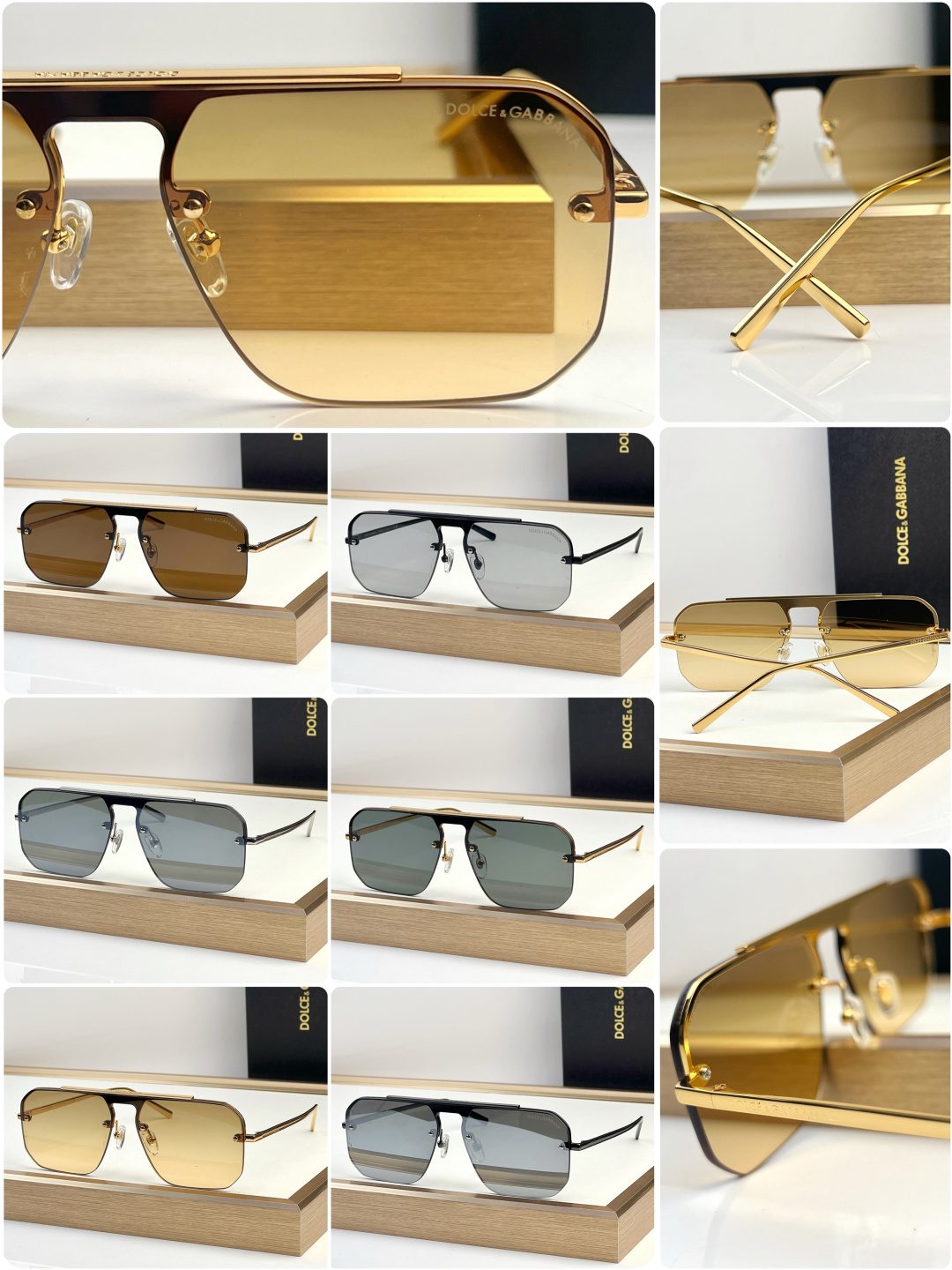 Dolce & Gabbana Gold Aviator Sunglasses