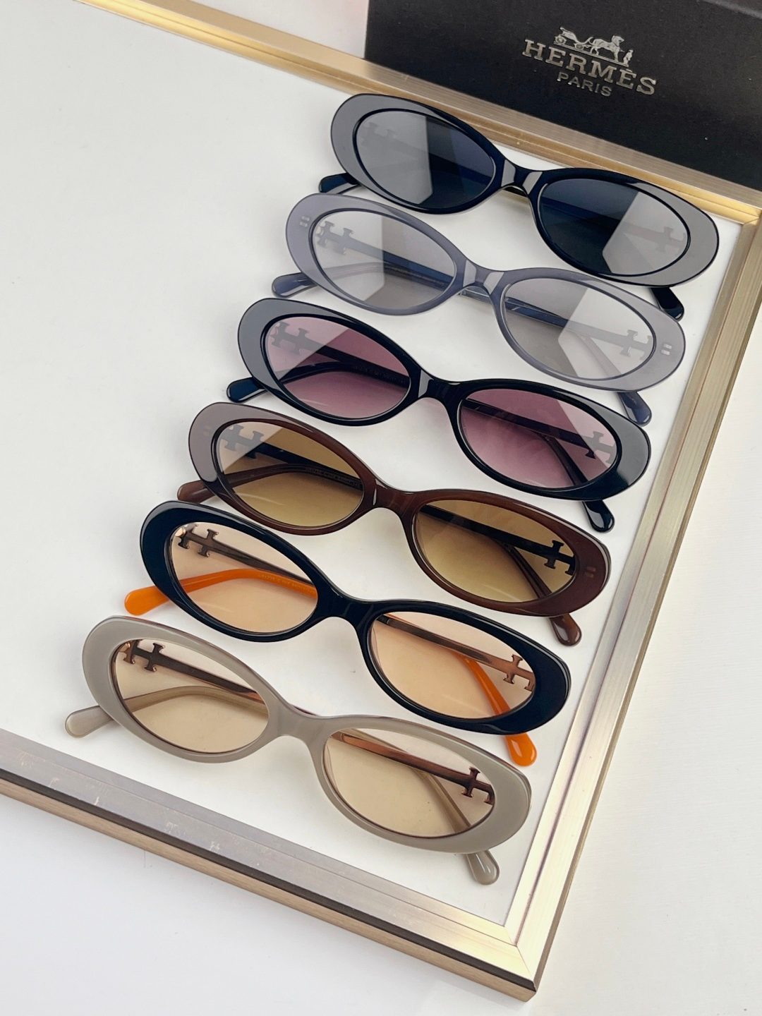 Hermès Oval Sunglasses Collection Display