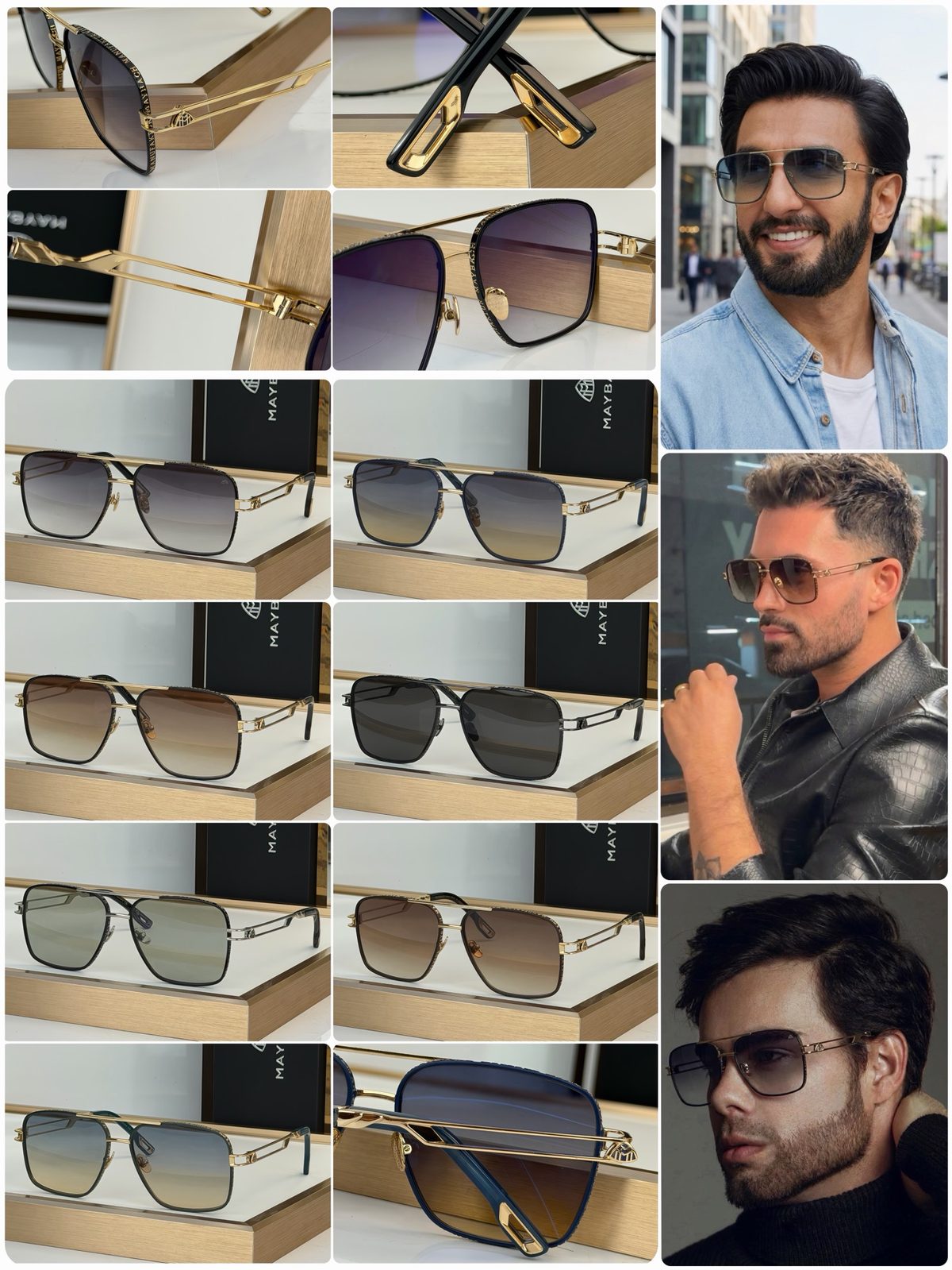 Mach Luxury Gradient Square Sunglasses