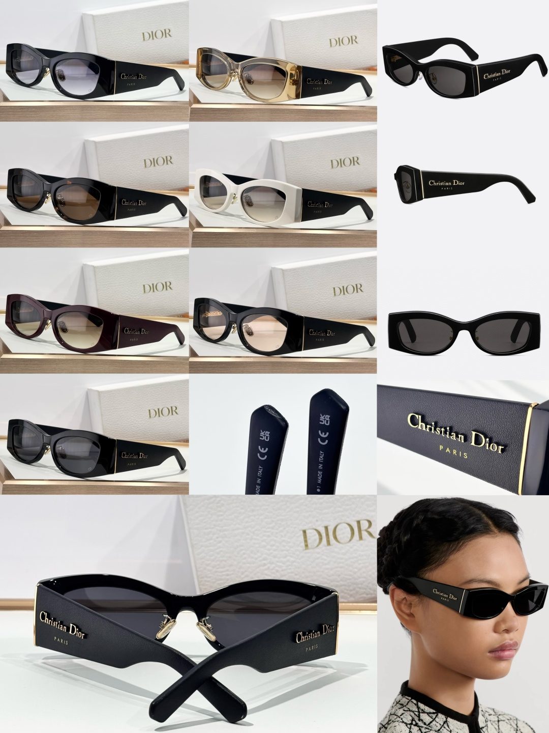 Christian Dior Oval Frame Sunglasses