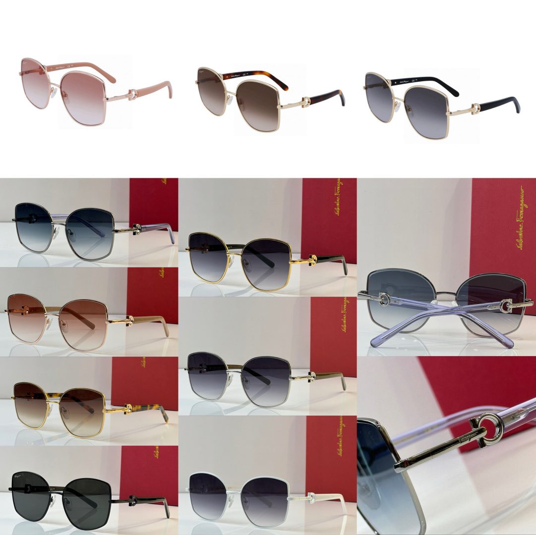 Salvatore Ferragamo Gancini Square Sunglasses