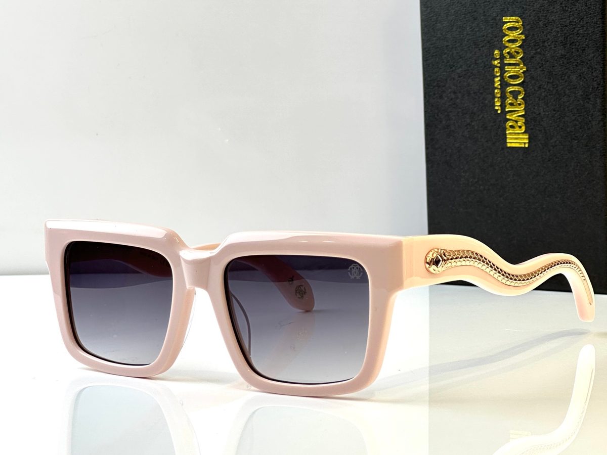 Roberto Cavalli Snake-Detail Oversized Sunglasses