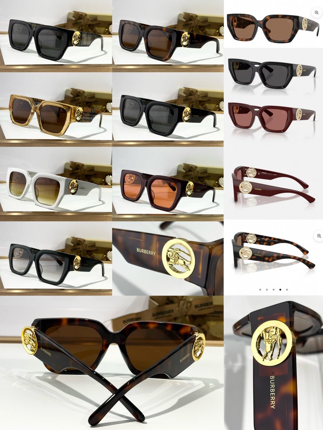 Burberry Lion Head Oversized Square Sunglasses