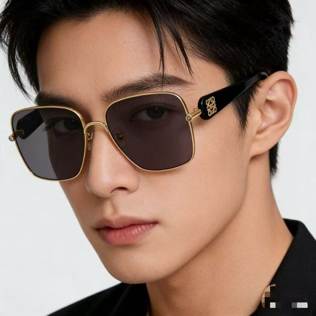 Loewe Square Frame Gold Sunglasses
