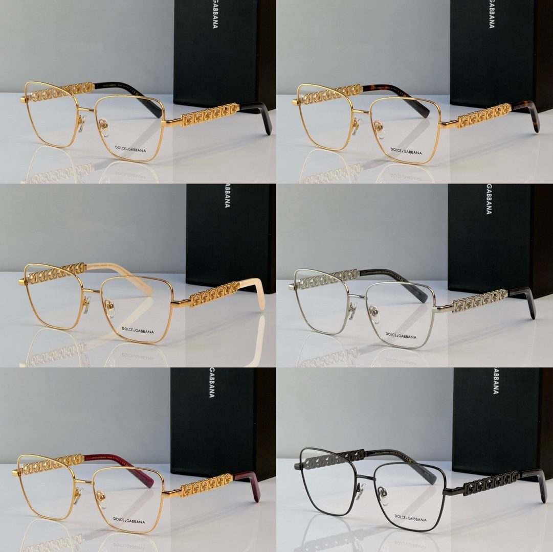 Dolce & Gabbana Gold Chain Square Eyeglasses