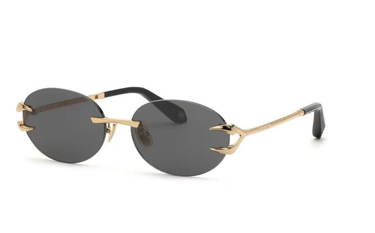 Cartier Rimless Oval Sunglasses Gold