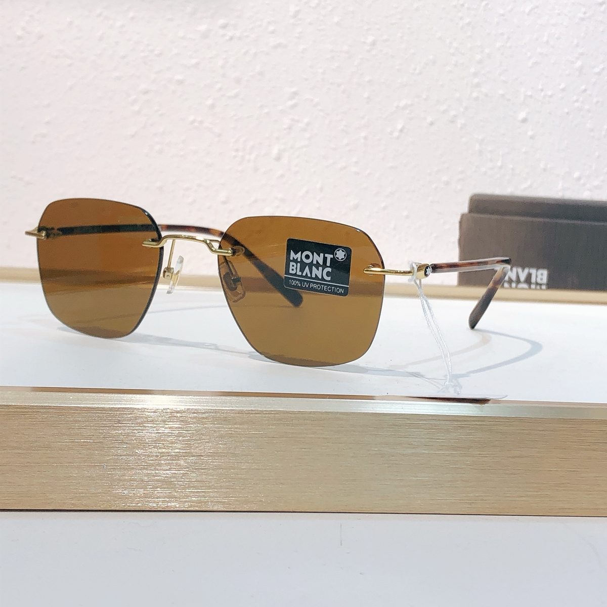 Montblanc Square Rimless Sunglasses