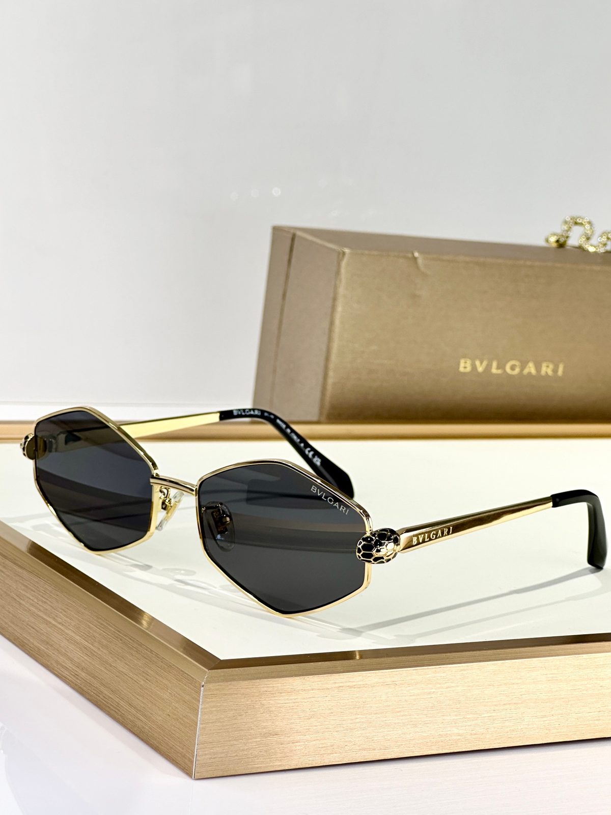 Bulgari Serpenti Hexagonal Sunglasses
