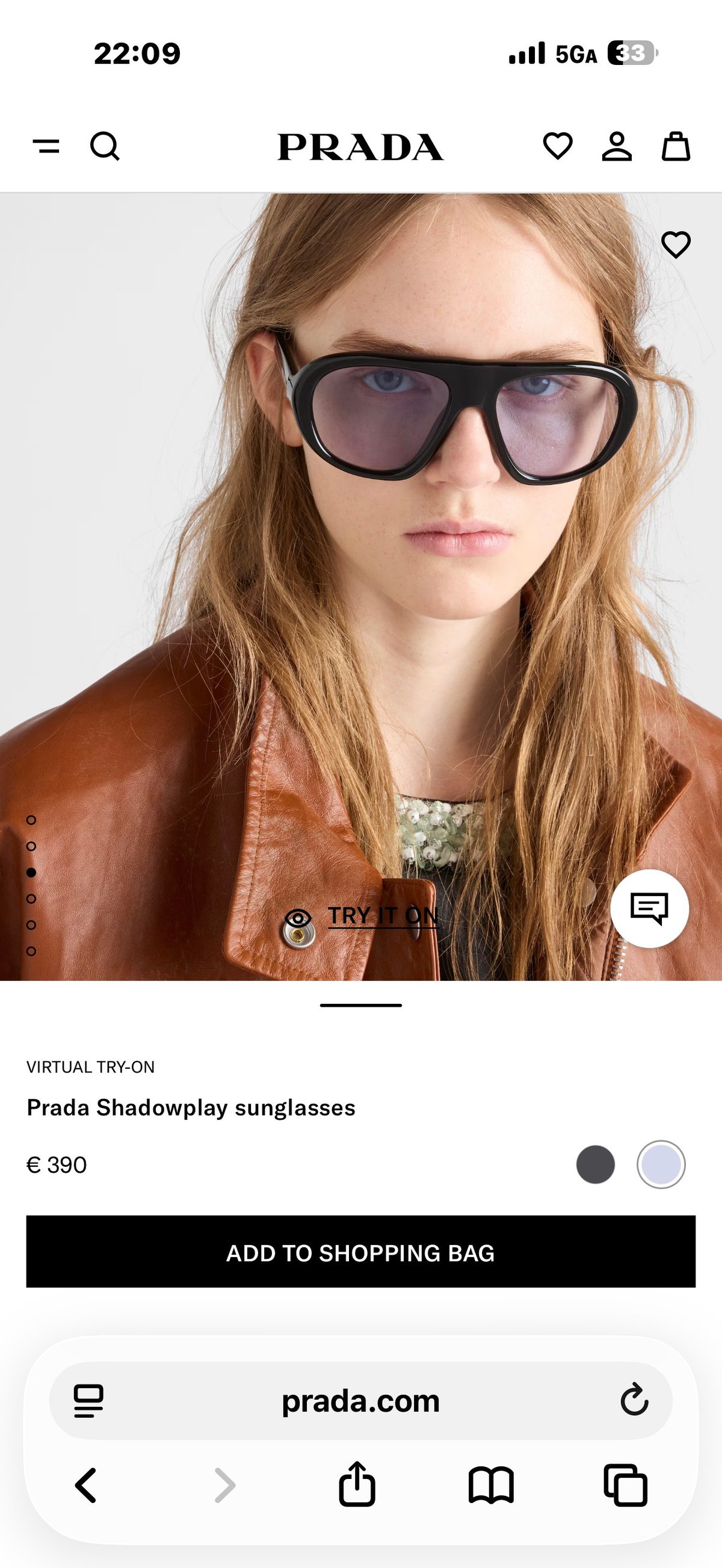 Prada Shadowplay Black Sunglasses