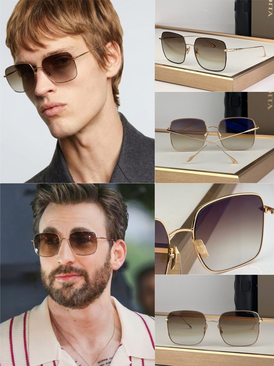 Designer Square Metal Frame Sunglasses
