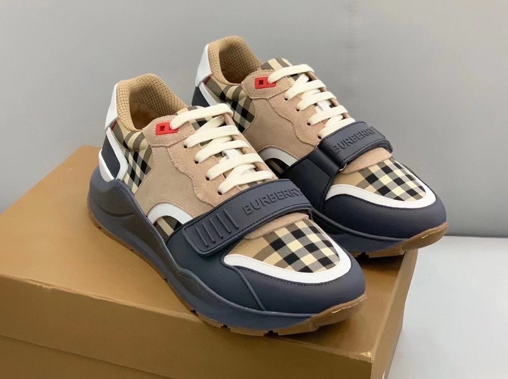 Burberry Vintage Check Leather Sneakers