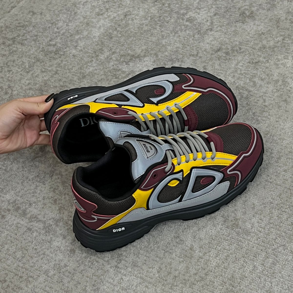 Dior B22 Sneaker Burgundy Yellow White