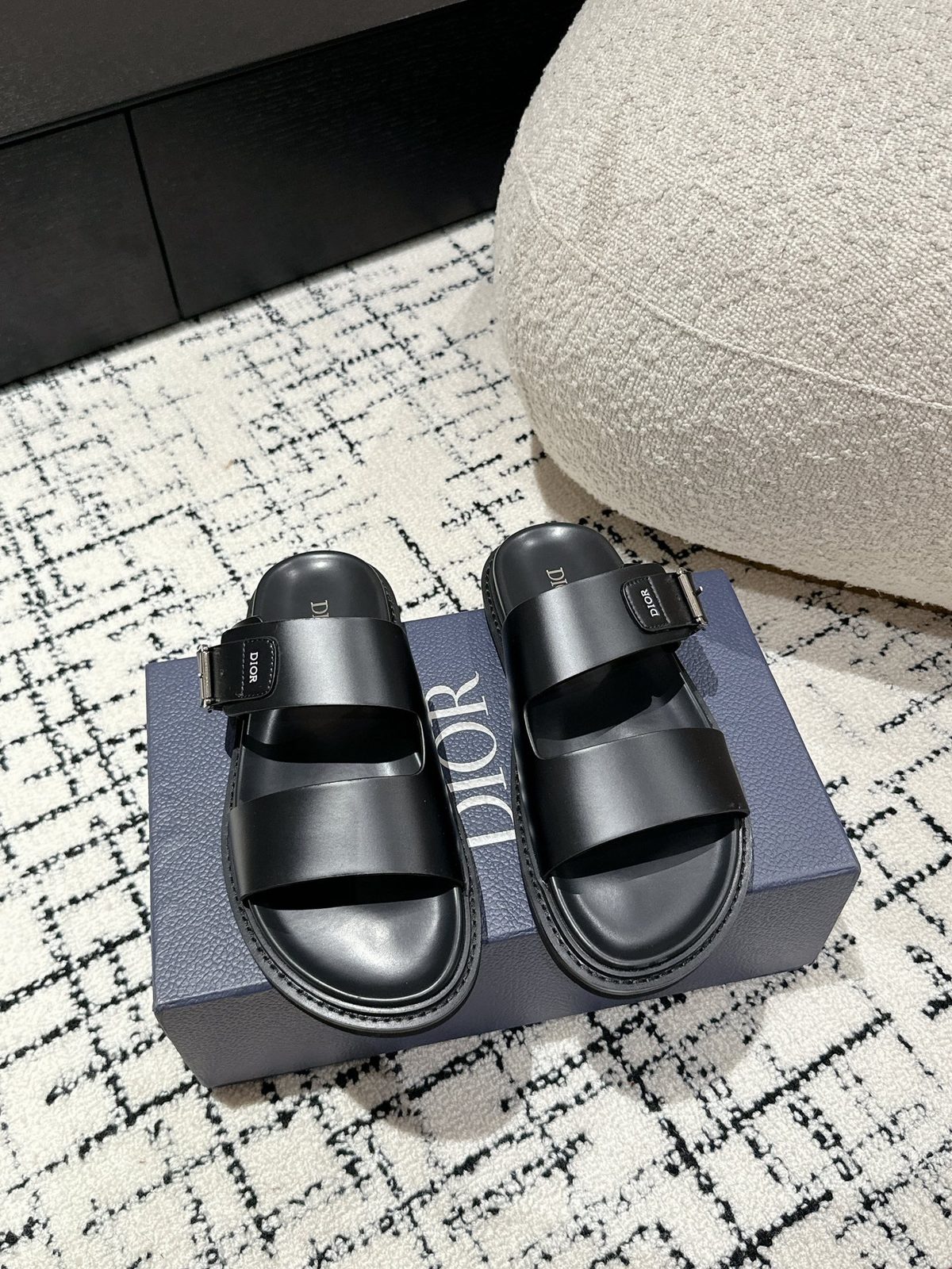Dior Quilted Leather Slide Sandals