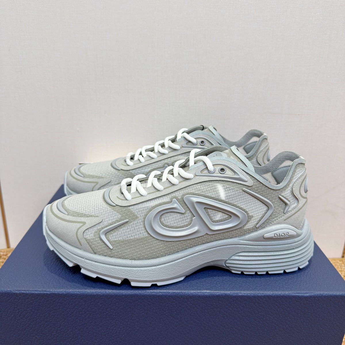 Dior B713 White Mesh Sneakers