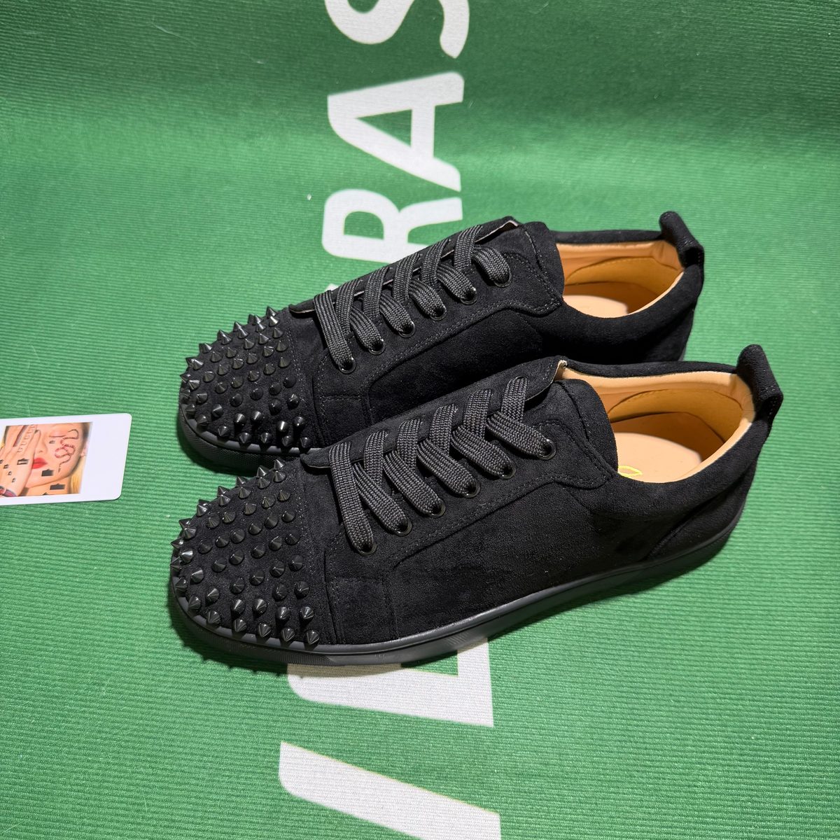 Christian Louboutin Spike Suede Low-Top Sneakers