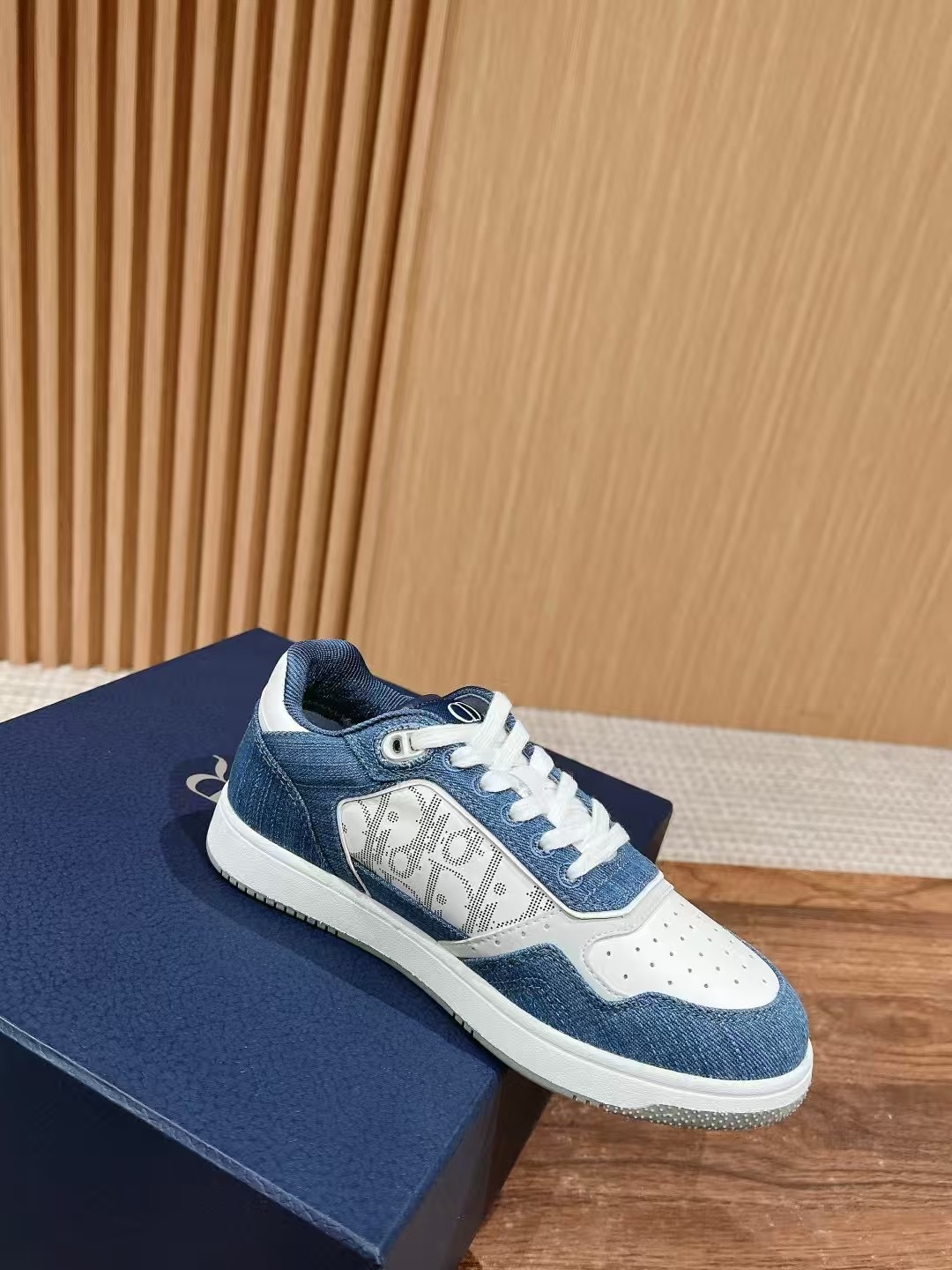 Dior B27 Low Blue Denim White