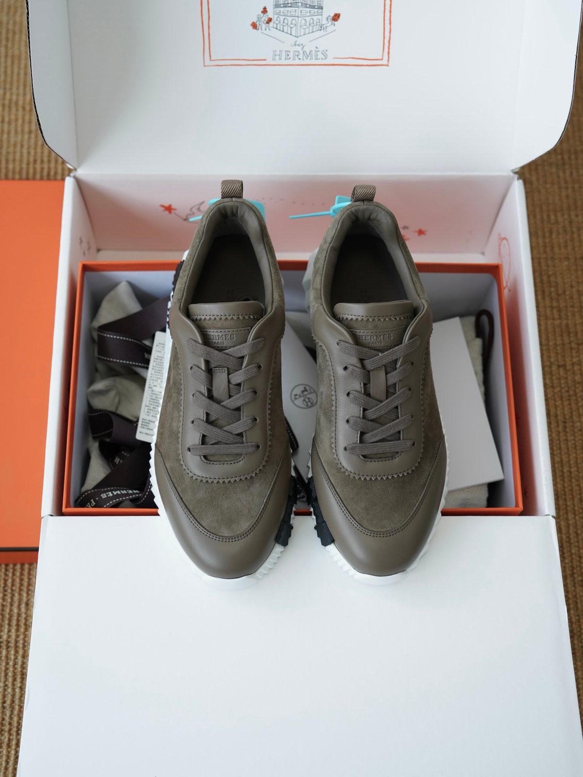 Hermès Mixed Material Runner Sneakers