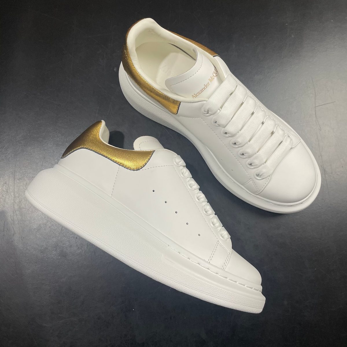 Alexander McQueen Oversized Sneaker White Gold