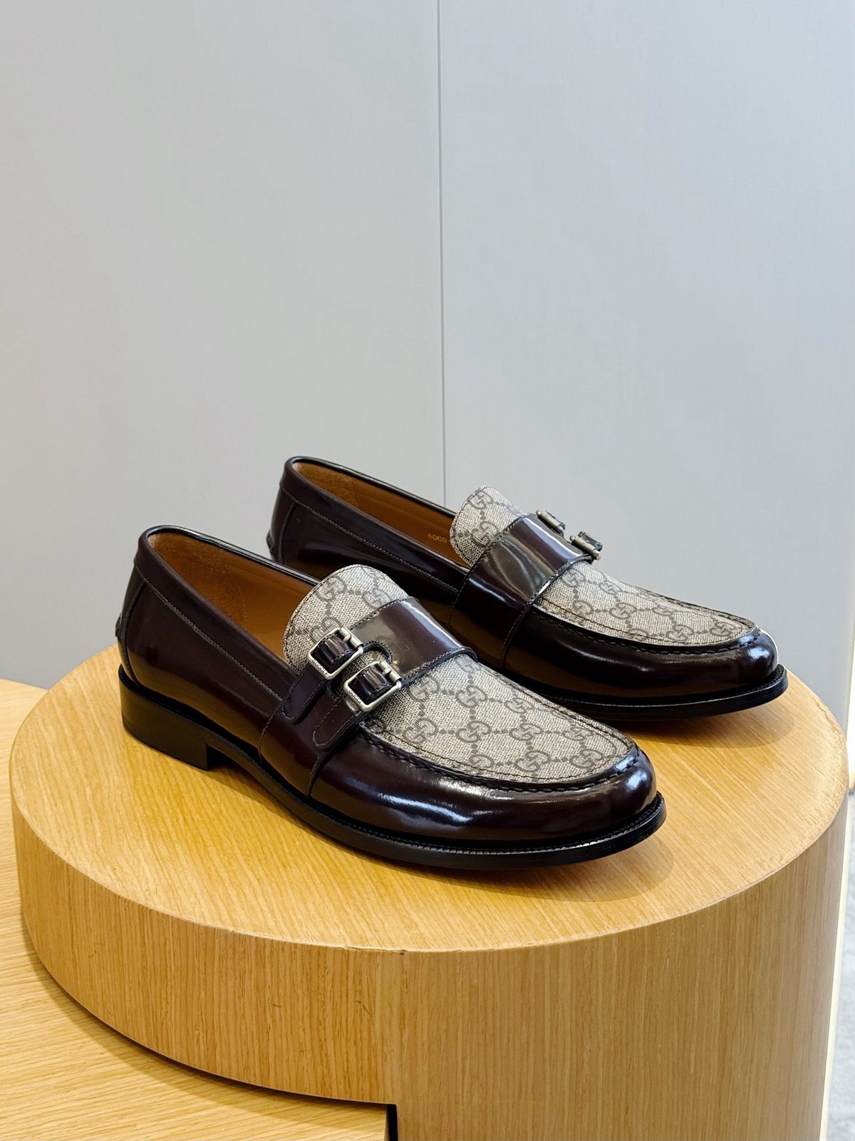 Gucci GG Monogram Loafer with Double G Buckle