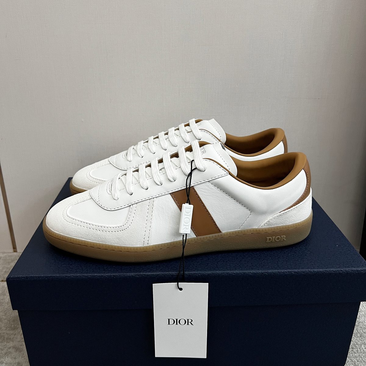 Dior B01 White Leather Low-Top Sneaker