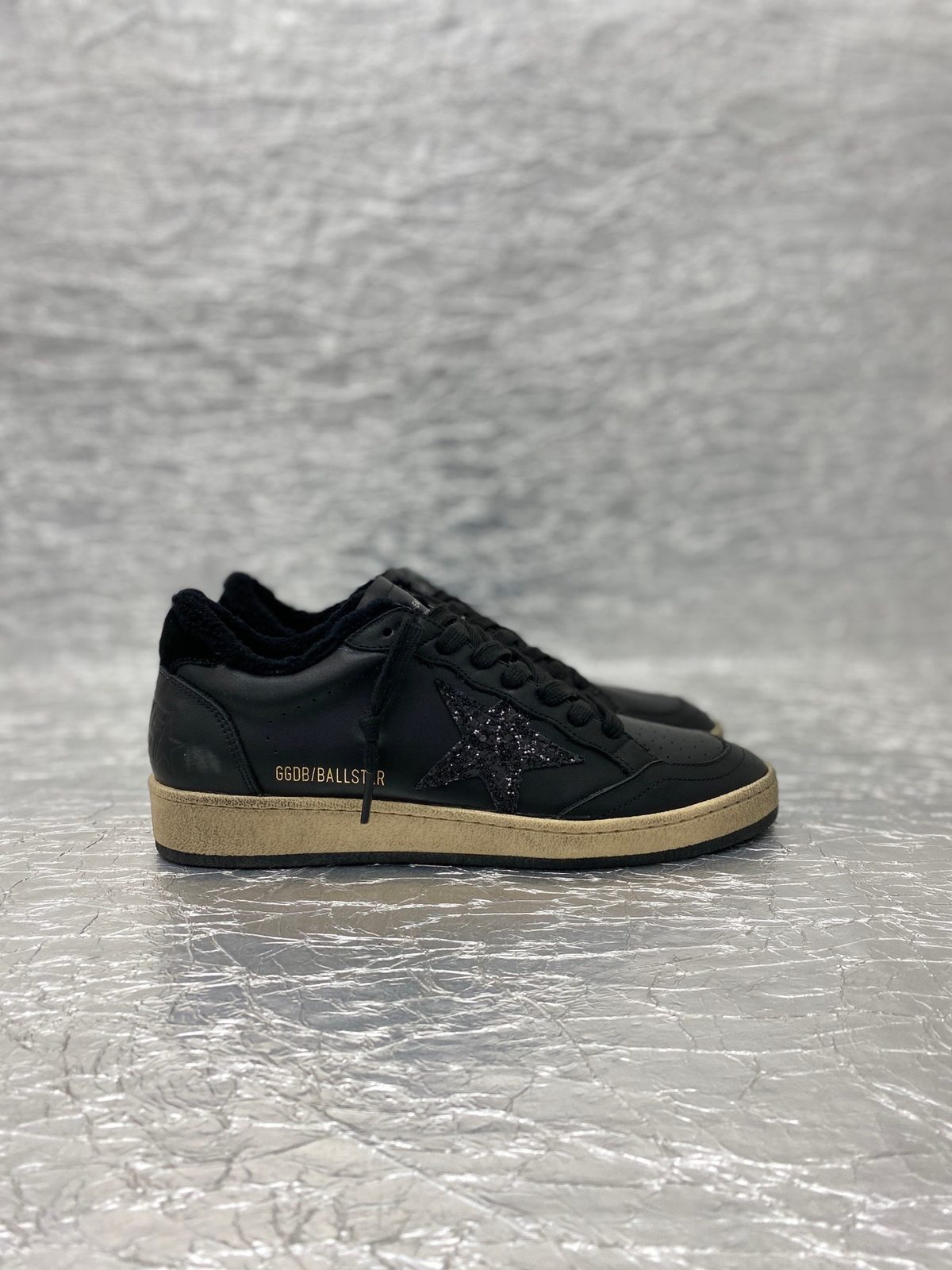 Golden Goose Ball Star Black Glitter