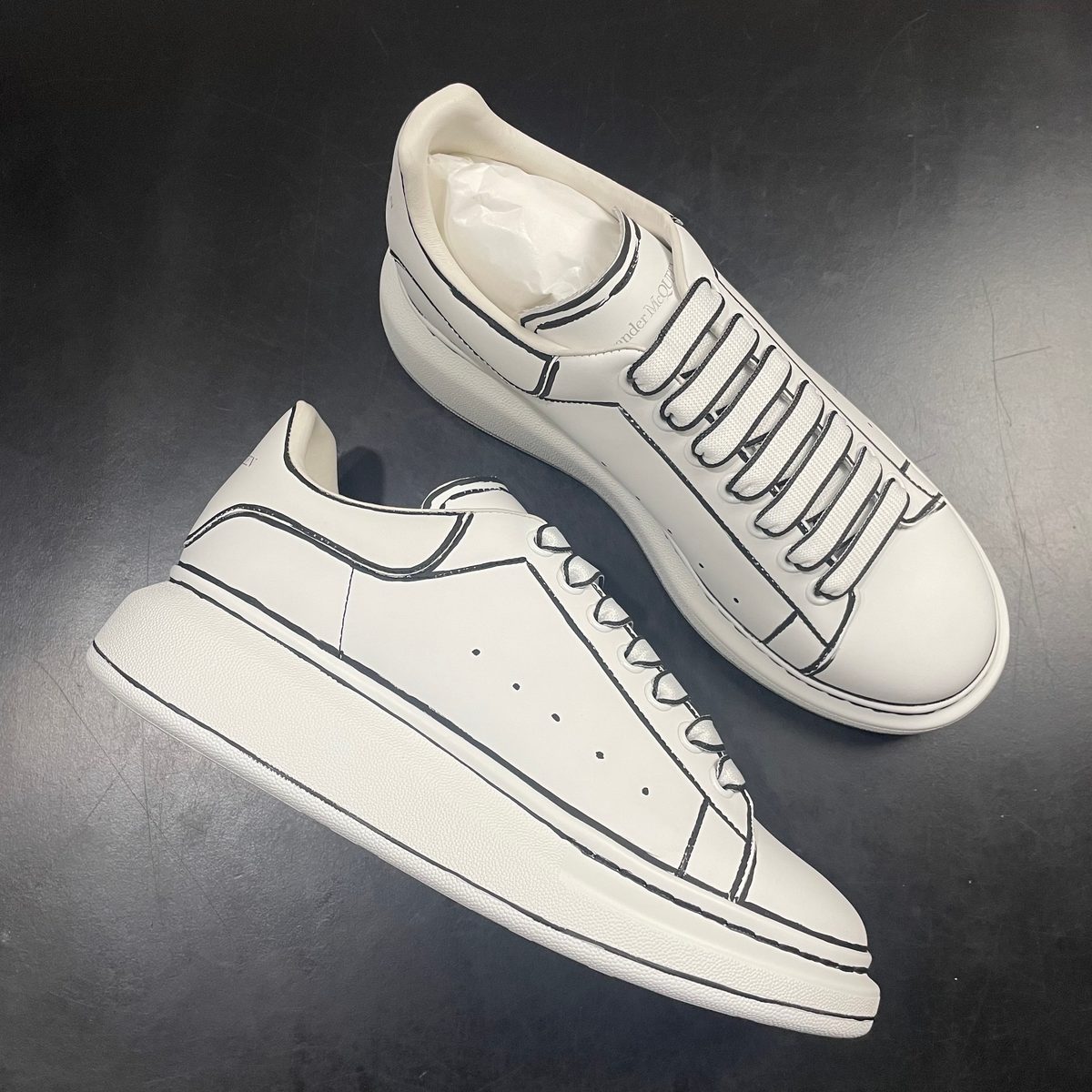 Alexander McQueen Oversized Sneaker White Navy