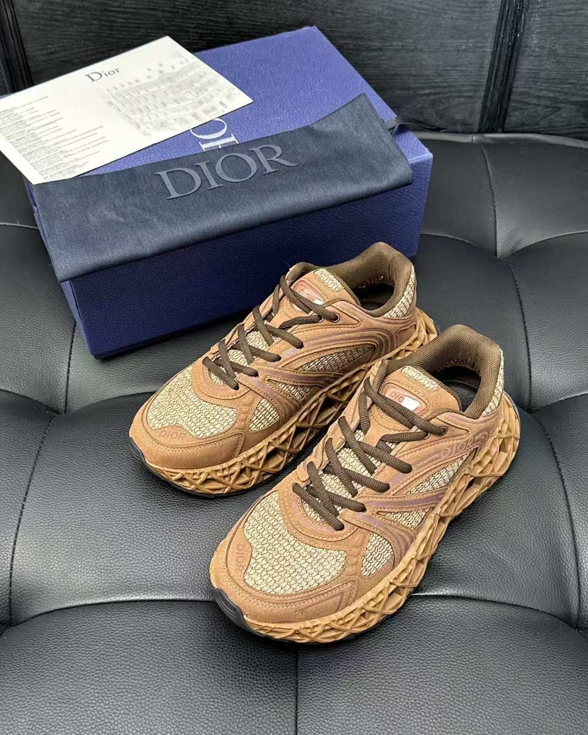 Dior B713 Chunky Sneakers Beige