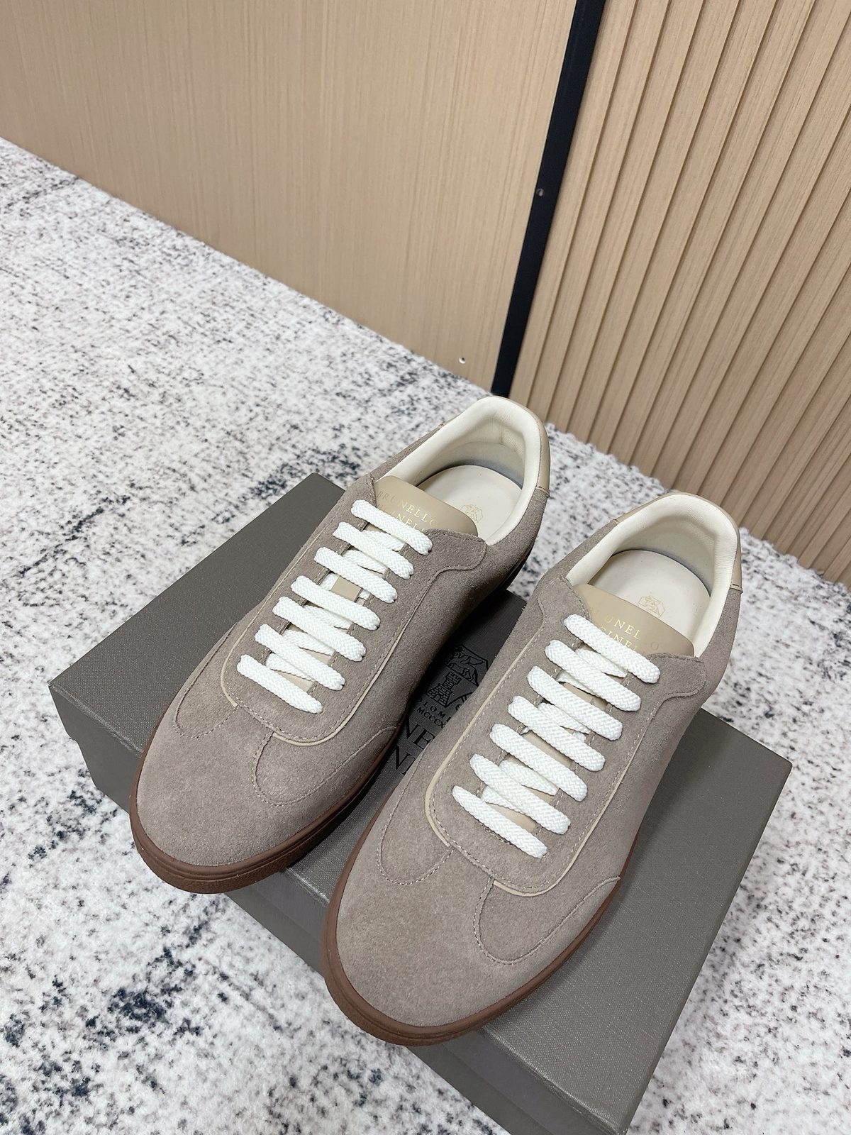 Brunello Cucinelli Suede Leather Sneakers