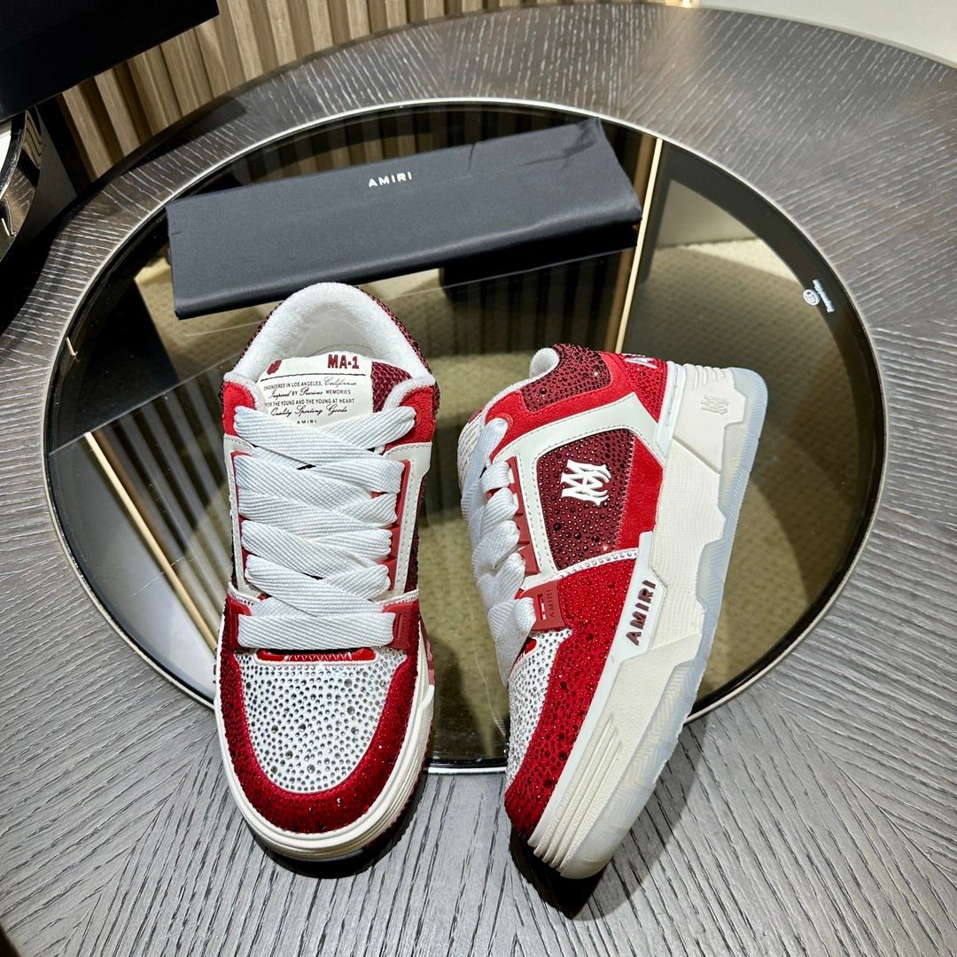 Amiri MA-1 Red Sequin Low Sneaker
