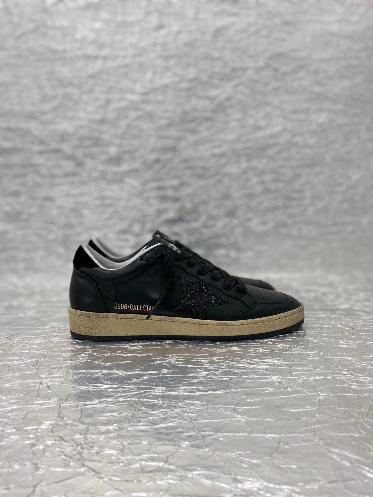 Golden Goose Ball Star Black Glitter