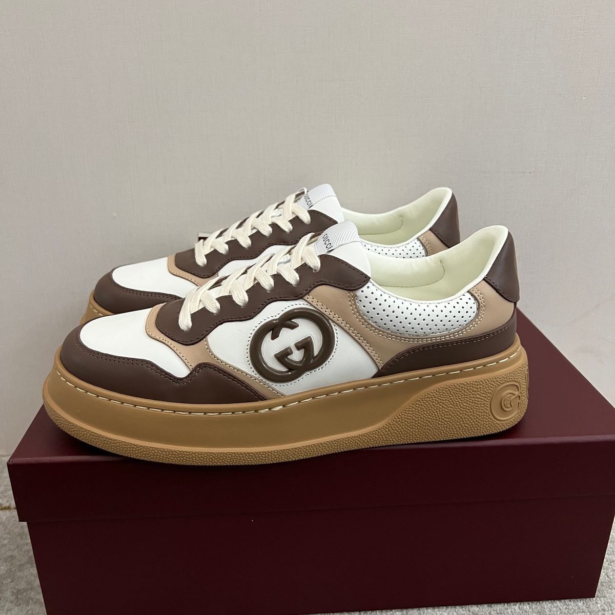 Gucci GG Leather Platform Sneakers