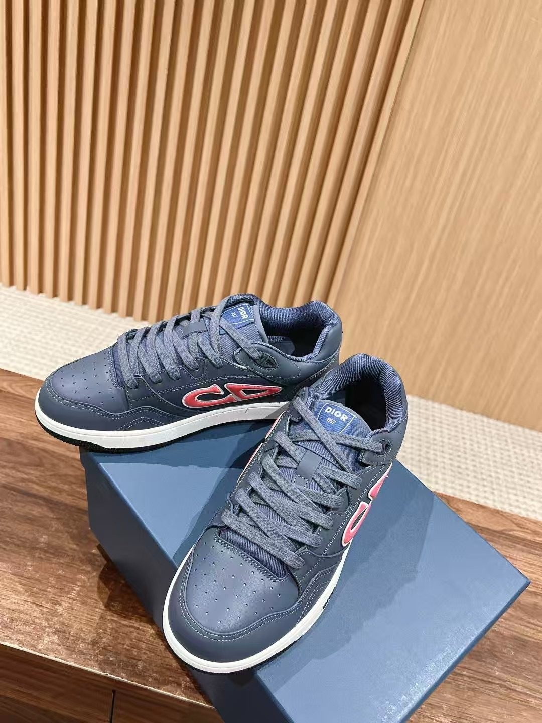 Dior B27 Low Grey White Red
