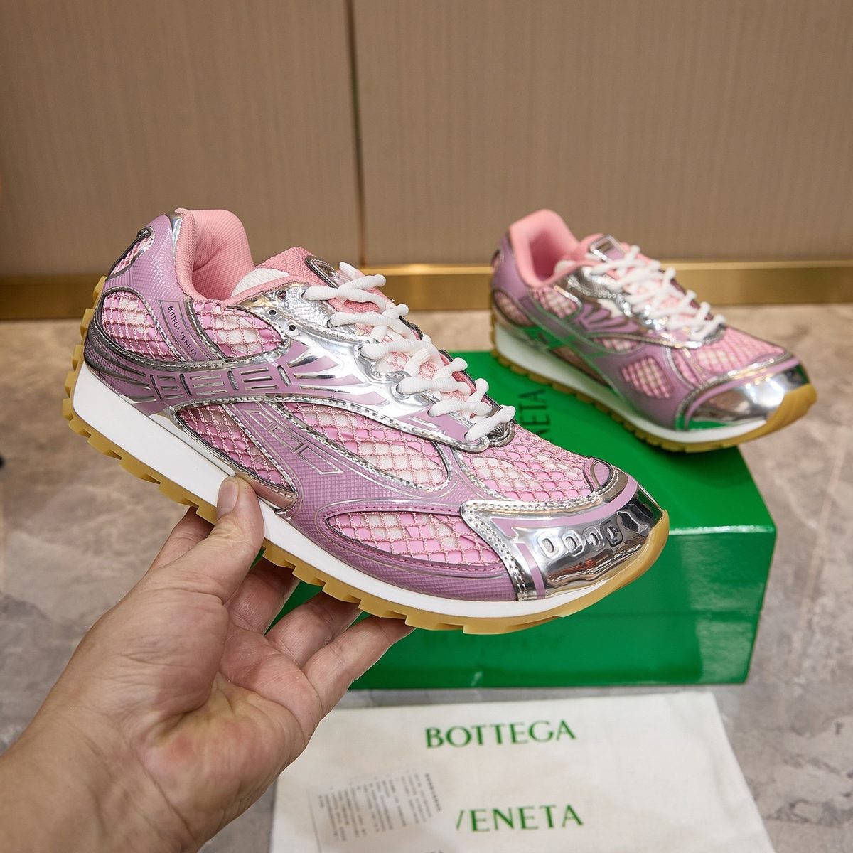 Bottega Veneta Quilted Nylon Runner Sneakers