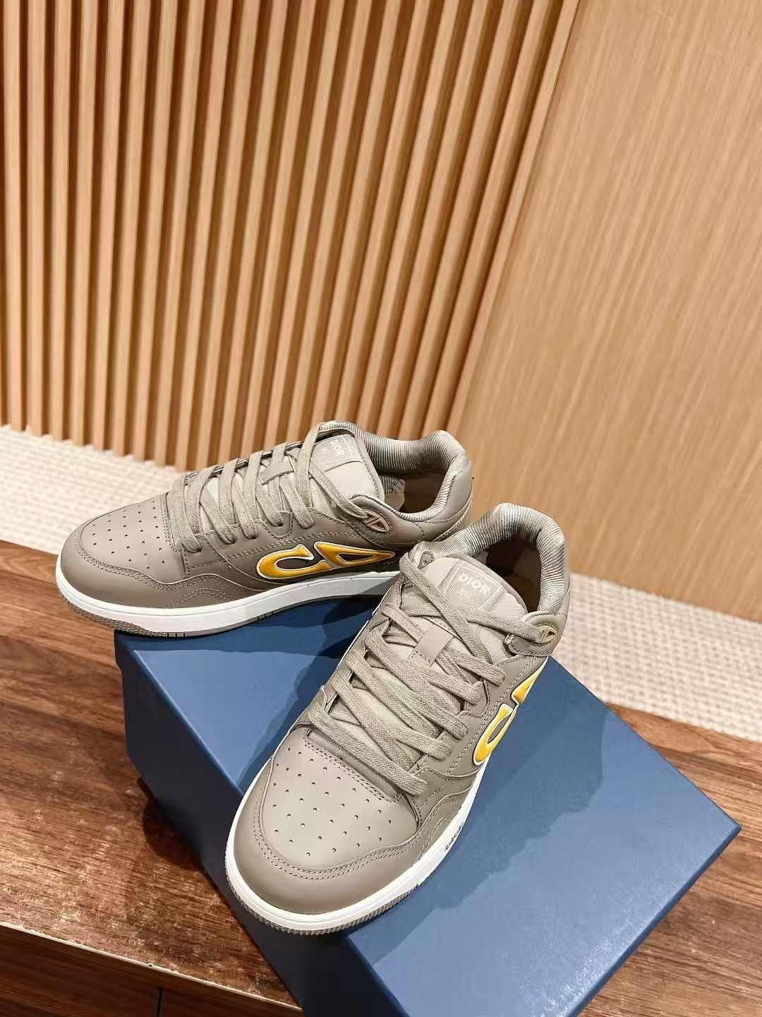 Dior B27 Low Top Sneaker Beige White