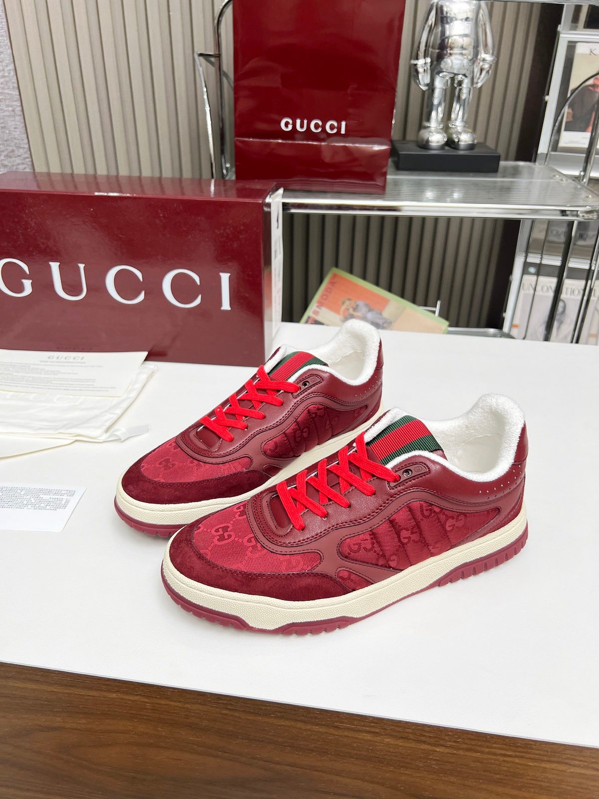 Gucci Chunky Sneaker Red Velvet GG Monogram