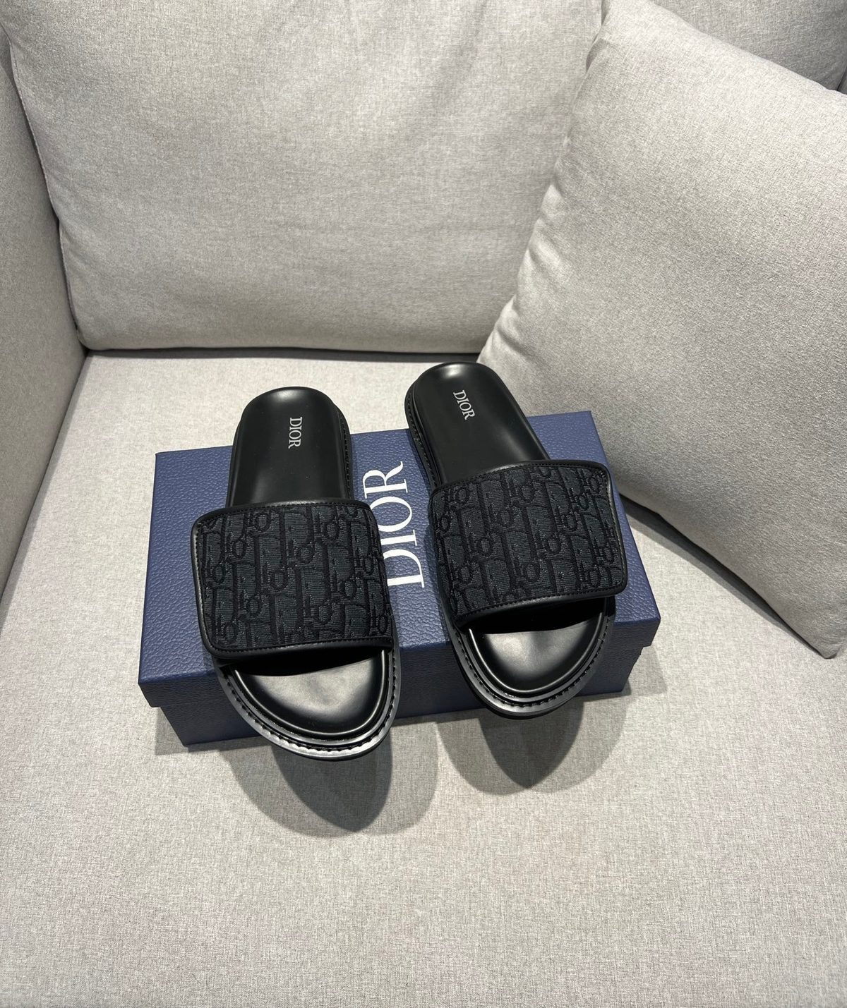 Dior Oblique Monogram Slide Sandals