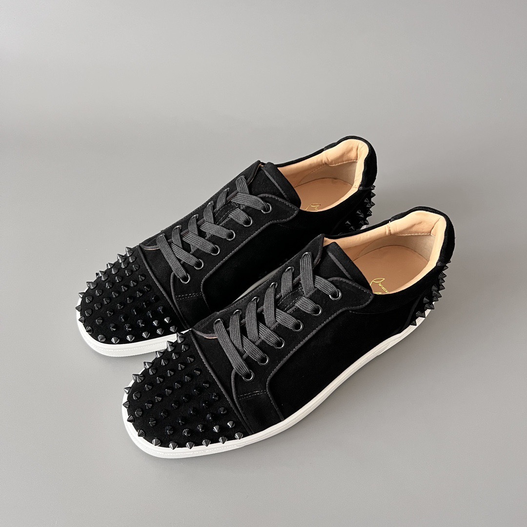Christian Louboutin Orlato Spike Black Suede