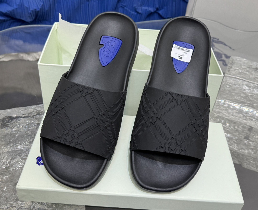 Burberry Monogram Quilted Slide Sandals