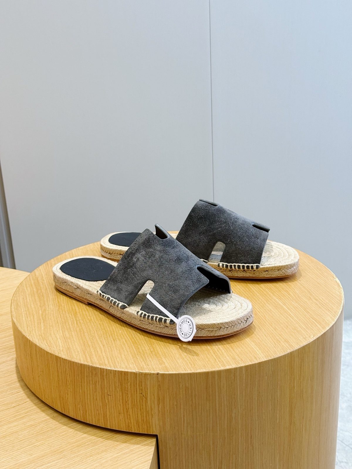Hermès Denim Espadrille Slide Sandals