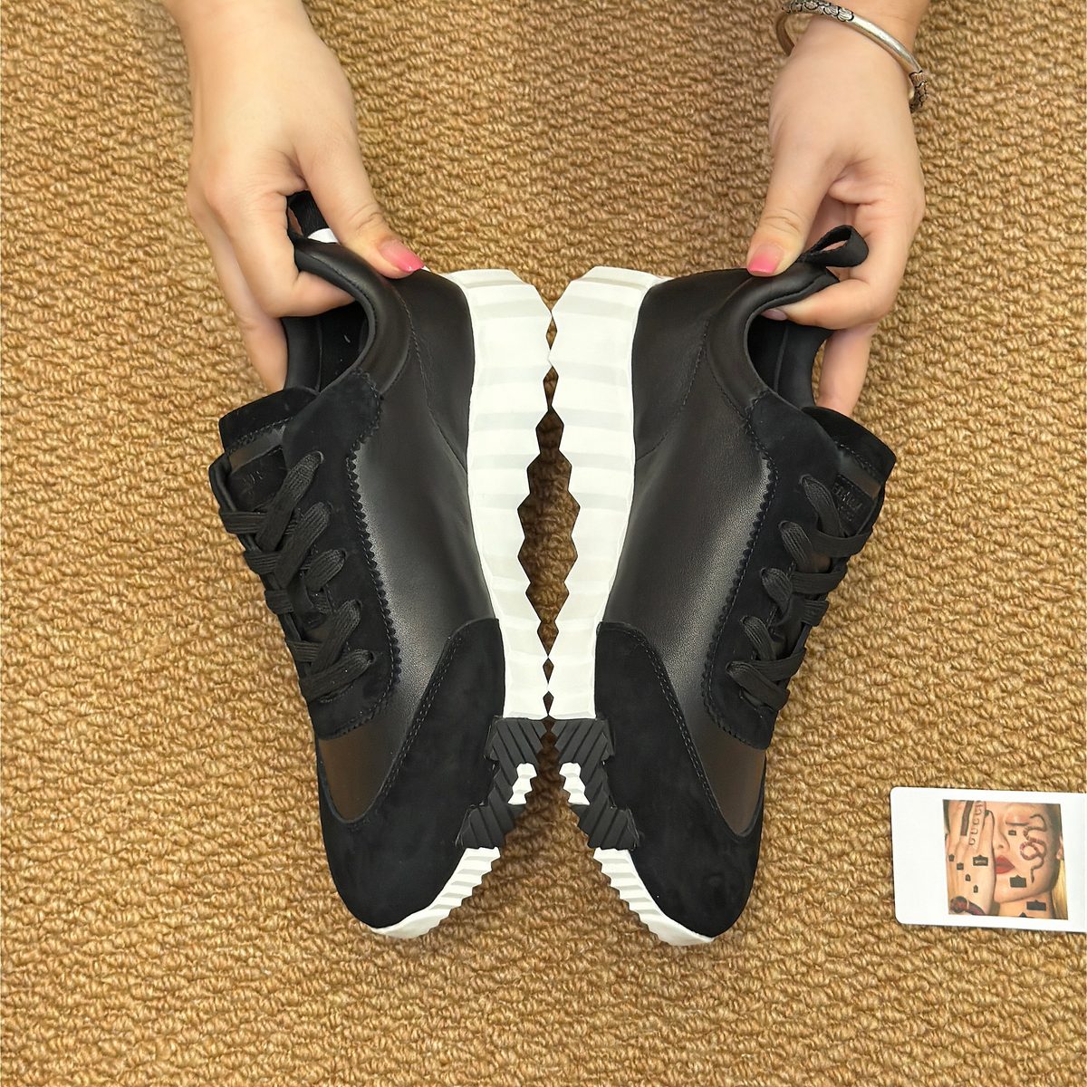 Hermès Bouncing Sneaker Black White