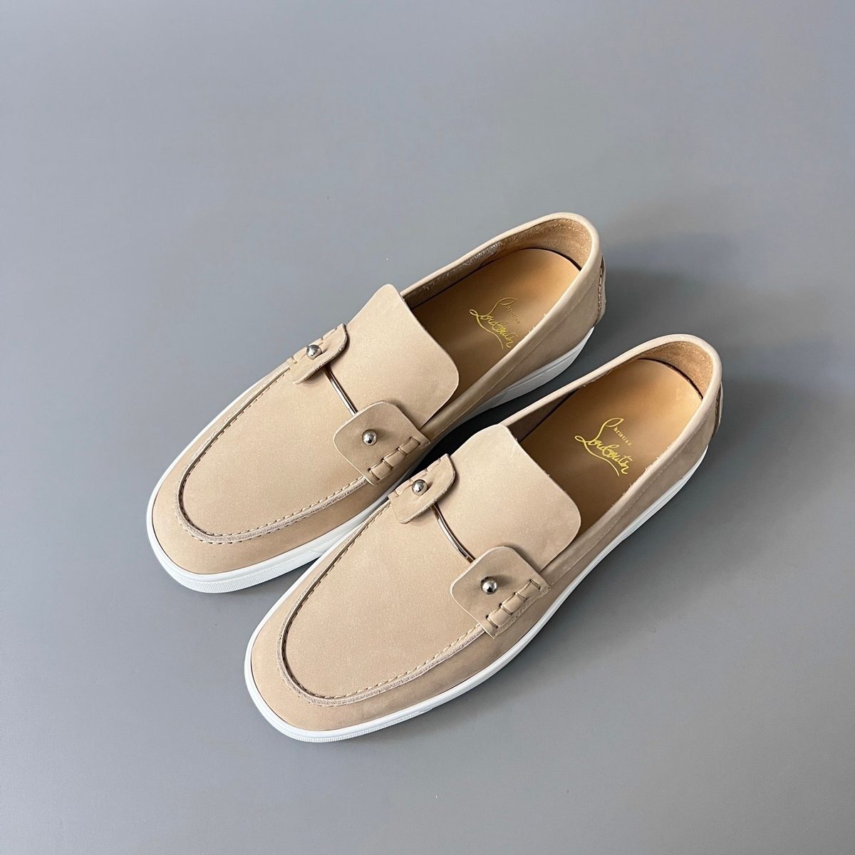 Louboutin Varsiboat Loafer Beige