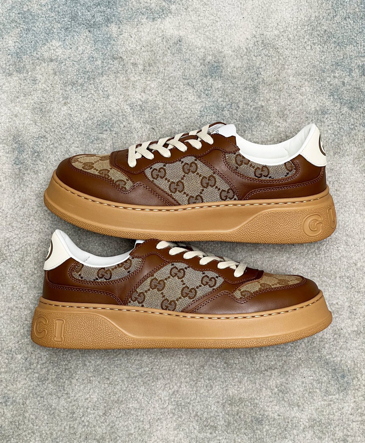 Gucci GG Platform Leather Sneakers