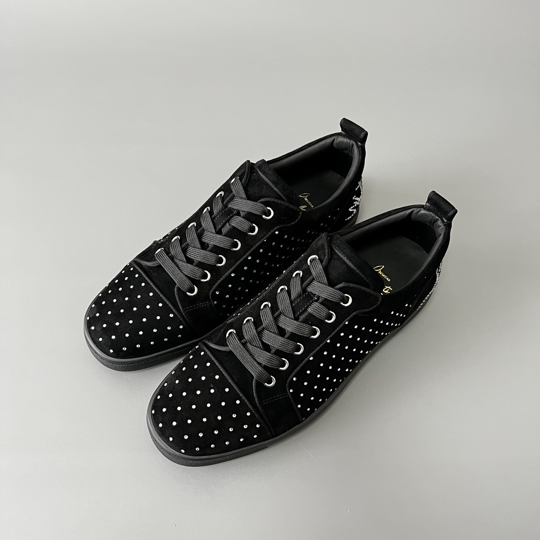 Louboutin Orlato Studded Black Suede